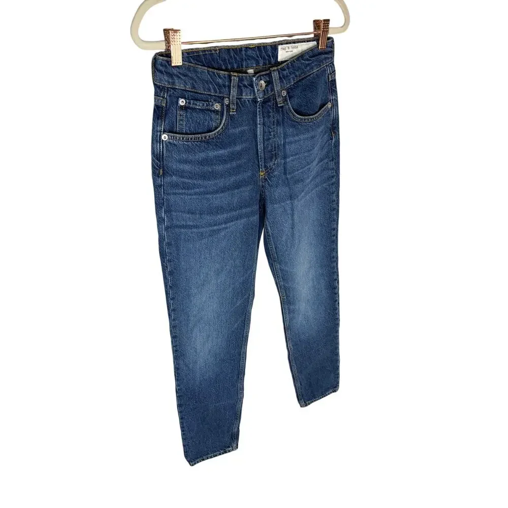 Rag & Bone Rosa Mid Rise Boyfriend Jeans Tapered Streetwear 90s Baggy Y2K 23